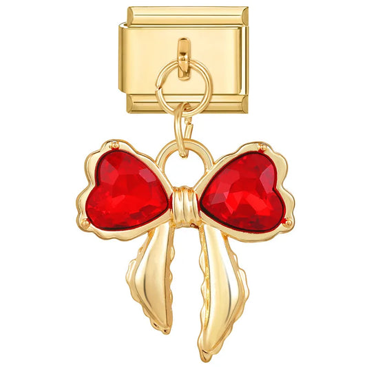 Verspielte Gold Charms – Herz, Kirsche & Schleife für dein Charmarmband