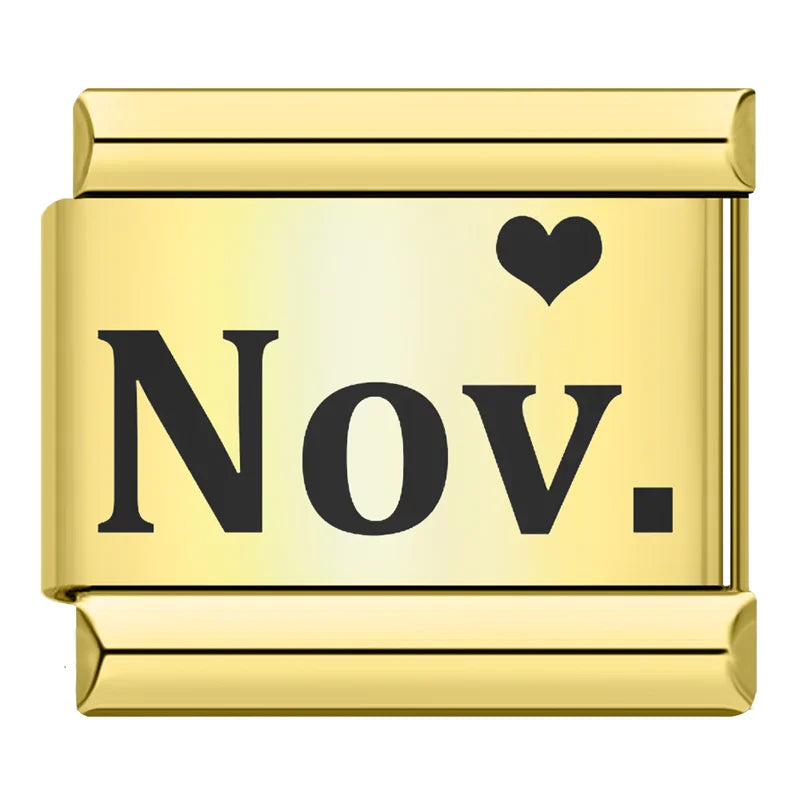 Monats-Charms (Januar–Dezember)