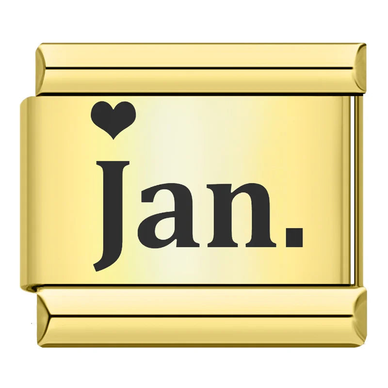 Monats-Charms (Januar–Dezember)