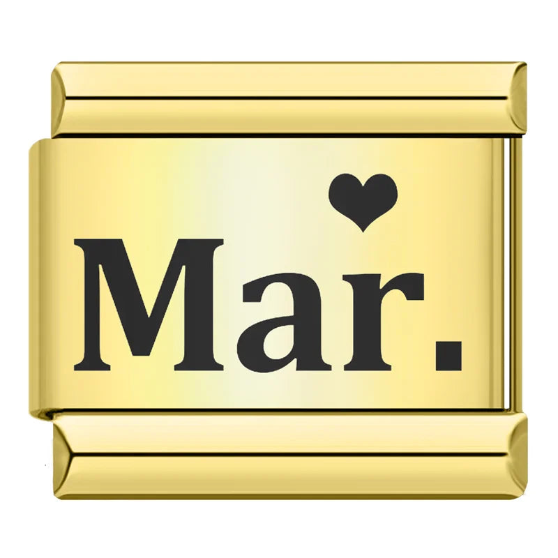 Monats-Charms (Januar–Dezember)